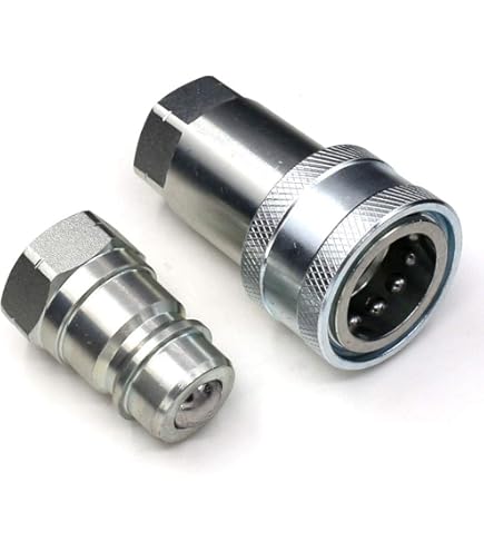 1/2 Npt Quick Connect Coupler 2 Pack Hydraulic Quick Coupler Set - ISO 7241-1 A, 1/2 NPT, 6600 Series Hydraulic Quick Coupler Iso 7241-1 A - Foto 10