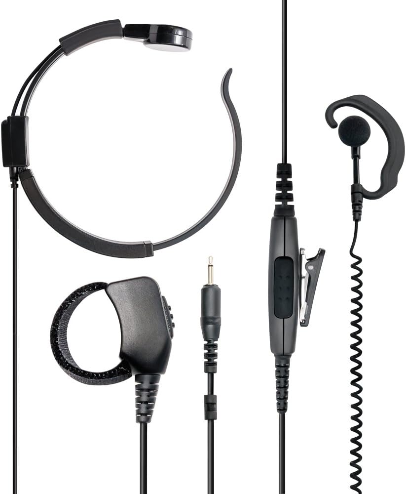 Alan AE 38 throat microphone and earphones