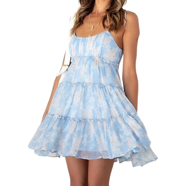 Girl's Floral Sundress With Ruffle Sleeves - Tiered Boho Dress, Sweetheart Neck, Shirred Back
