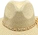Women's Braid Straw Wide Brim Fedora Hat UPF 50+ w/Adjustable Drawstring