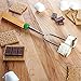 Marshmallow Roasting Sticks,Set of 5 Telescoping Extended Skewers and 10 Bamboo Skewers & Hot Dog Fork