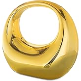 YYW Acrylic Evening Clutch Purse Moon Shape Unique Transparent Evening Handbag