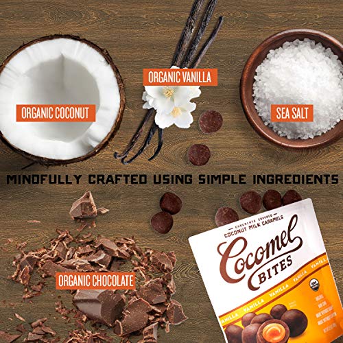 image for Cocomels Chocolate Vanilla Caramel Bites, Organic Candy, Dairy Free, V
