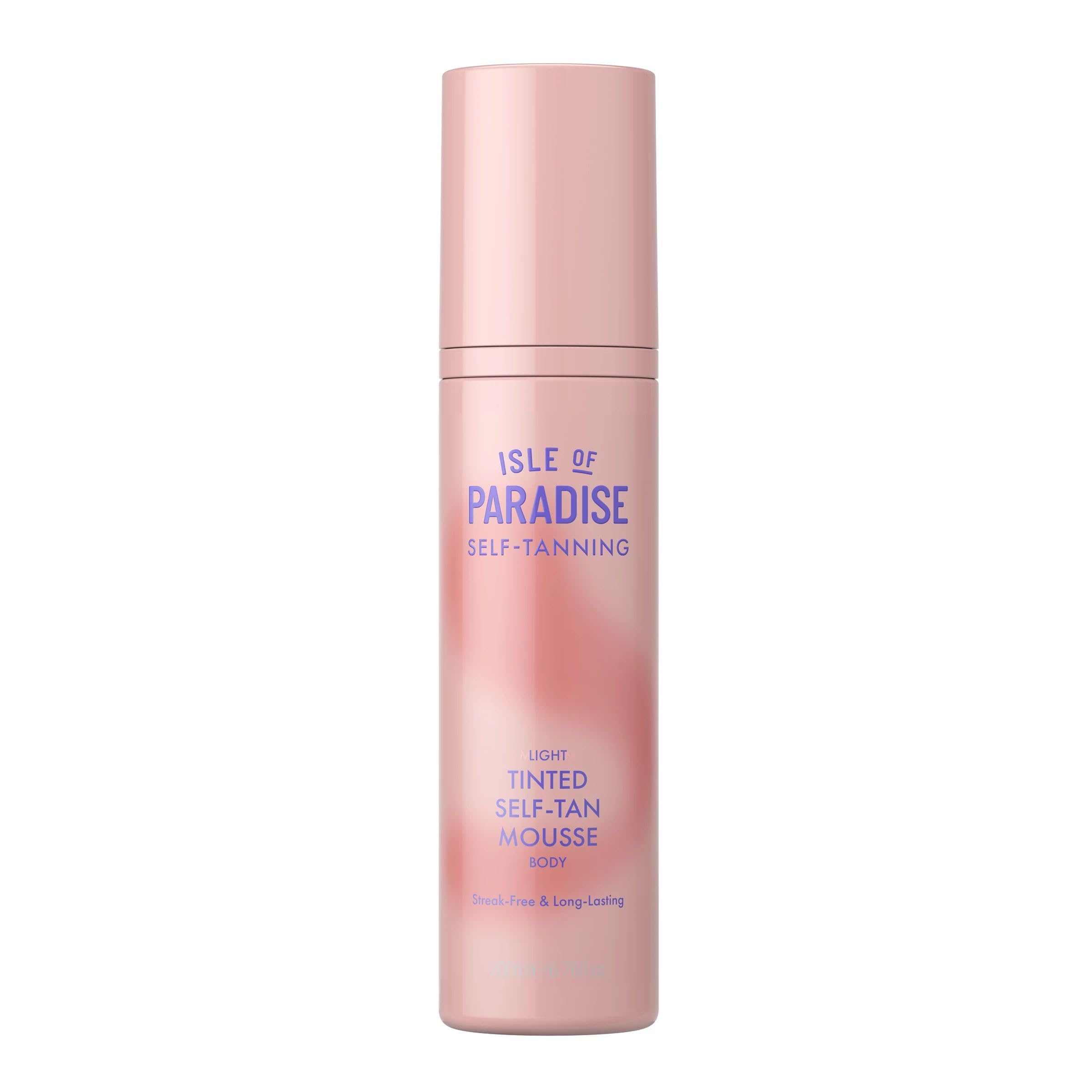 Isle of Paradise Self Tan Mousse, Light (200 ml) Self Tanning Foam, Natural Ingredients & Vegan (packaging may vary)