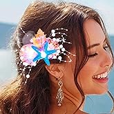 JAKAWIN Light Up Starfish Mermaid Hair Clips LED Seashell Costume Hair Barrette Ocean Glowing Hair Accessories for Women