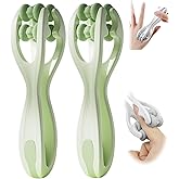 Hoxxu 2pcs Finger Massager for Arthritis Finger Arthritis Pain Relief Manual Massage Tools Hand Massage Roller Thumb Massager for Woman Mothers Day Gift Palm Foot Acupressure Tool Green