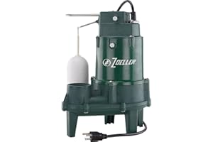 Flint&Walling Mfg Co Inc Zoeller 1/2 HP (Horsepower) 6000 GPH Cast Iron Vertical Float Switch Submersible Sewage Pump - Case of: 1;