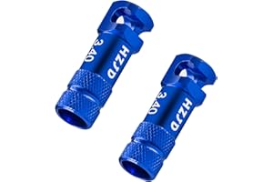 HZJD Bike Presta Valve Caps, Blue, Integrated Core Spoke Removal Function(2 Pack)