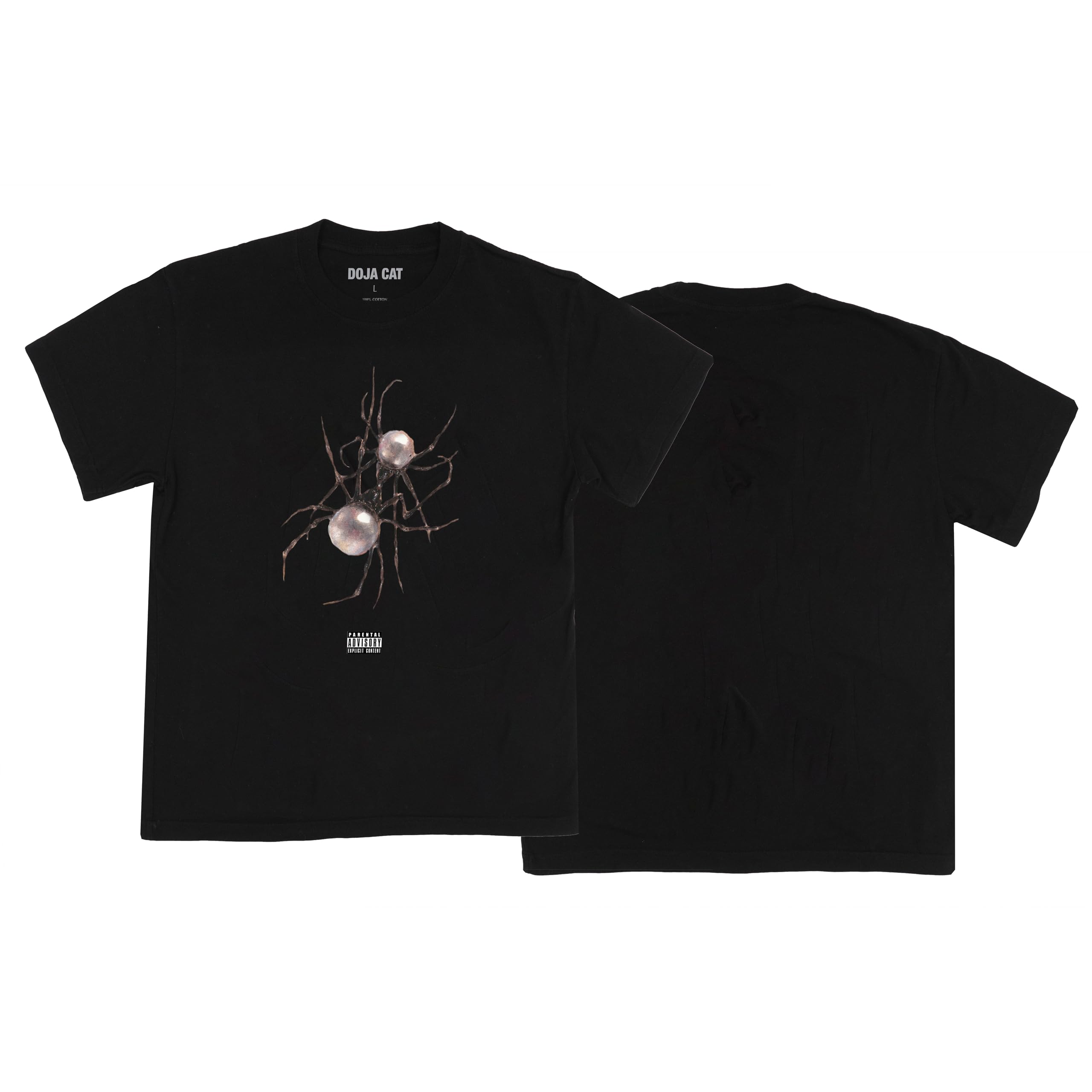 Doja Cat Official The Scarlet Tour Merch Album T-Shirt, Black, Small