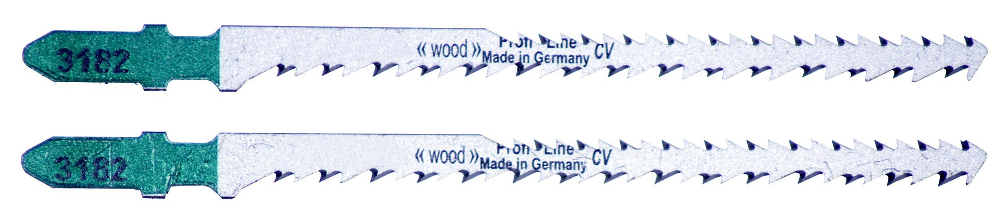 Connex COM300280 Jigsaw Blade Cross-Ground/Conical for Extreme Curves of Chrome-Vanadium Steel, Silver/Green, 115 mm, Set of 2 Piece