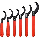 6pcs Coilover Spanner Wrench Set, C-Shape Shock Spanner Hook Wrench Tools | for Suspension System and Shock Adjustment