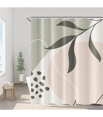 Riyidecor Lot De 4 Rideaux De Douche Motif Plage, Océan, Verset Biblique, Lever Du Soleil, écriture Inspirante, 183 X 183 Cm, Bord De Mer, Décoration De Salle De Bain, Tapis De Bain