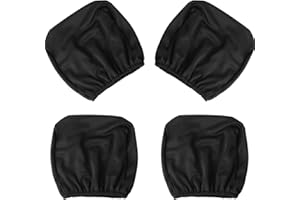 Yharnamite 4 Pcs Car Headrest Covers, Dustproof Washable Car Head Rest Protector Cover with Elasticated Hems, Universal Car S