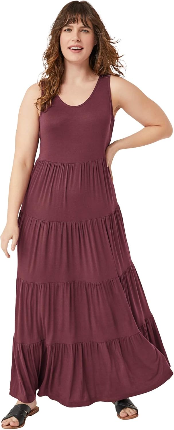 Plus Size Tiered Maxi Dress 