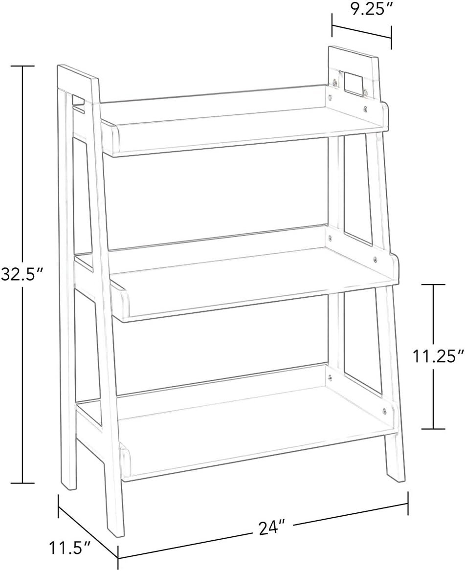 RiverRidge 3-Tier Ladder Shelf for Kids, White: Home & Kitchen