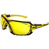 Global Vision Octane Sport Motorcycle Riding Safety Glasses Yellow Gasket with Yellow Lens