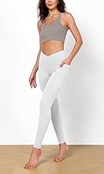 ODODOS Cross Waist Yoga Leggings for Women with