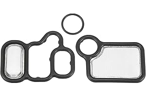 ACROPIX VTEC Solenoid Gasket Spool Valve Filter Screen Fit for Honda CRV with O-Ring - Pack of 3 Black