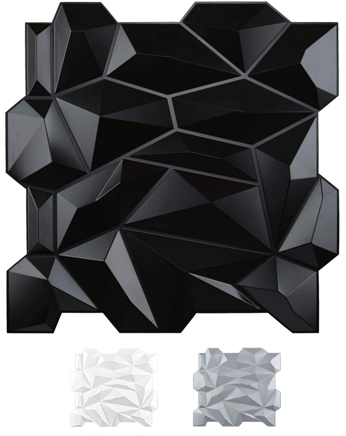 Mua Art3d PVC 3D Diamond Wall Panel Jagged Matching-Matt Black, for ...