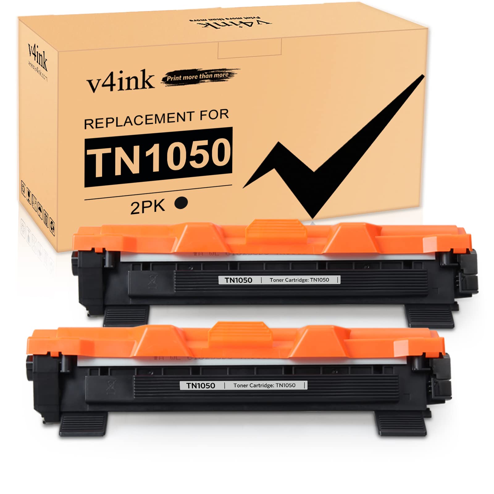 v4ink Compatible Brother TN1050 Toner Cartridge for Brother Mono Laser Printer HL-1110 HL-1112 HL-1210W HL-1212W DCP-1510 DCP-1512 DCP-1610W DCP-1612W MFC-1810 MFC-1910 1910W (Packaging may Vary)