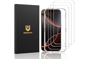 UNBREAKcable 3-Pack Screen Protector for iPhone 16 Pro, Double Shatterproof Tempered Glass [Easy Installation Frame] [9H Hardness] [99.99% HD Clear] [Case Friendly] for iPhone 6.3 inch