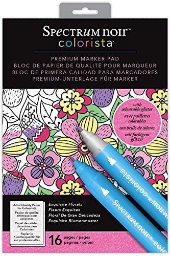 Spectrum Noir Colorista Exquisite Florals Marker Pad, Multi-Colour, A4 by Spectrum Noir Colorista