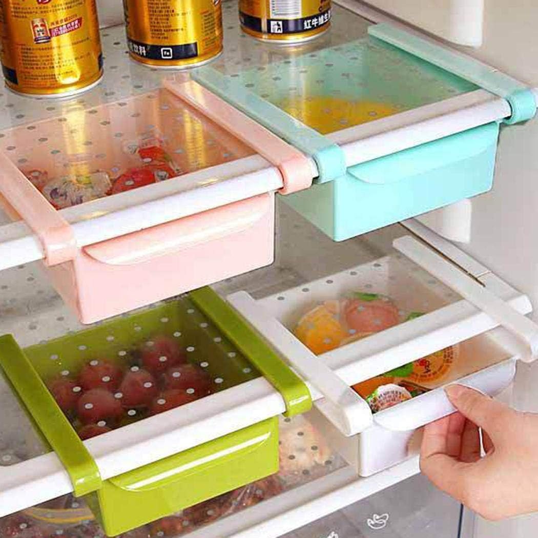 GoodKE Fridge Sliding Drawer Shelf Refrigerator Organizer Storage Rack Food Container Kitchen Storage & Organization Accessories