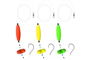 KALEODAM Catfish Rigs Catfish Float Rigs Catfishing Tackle Santee Rig 5/0 6/0 Circle Hooks for Peg Floats Catfish