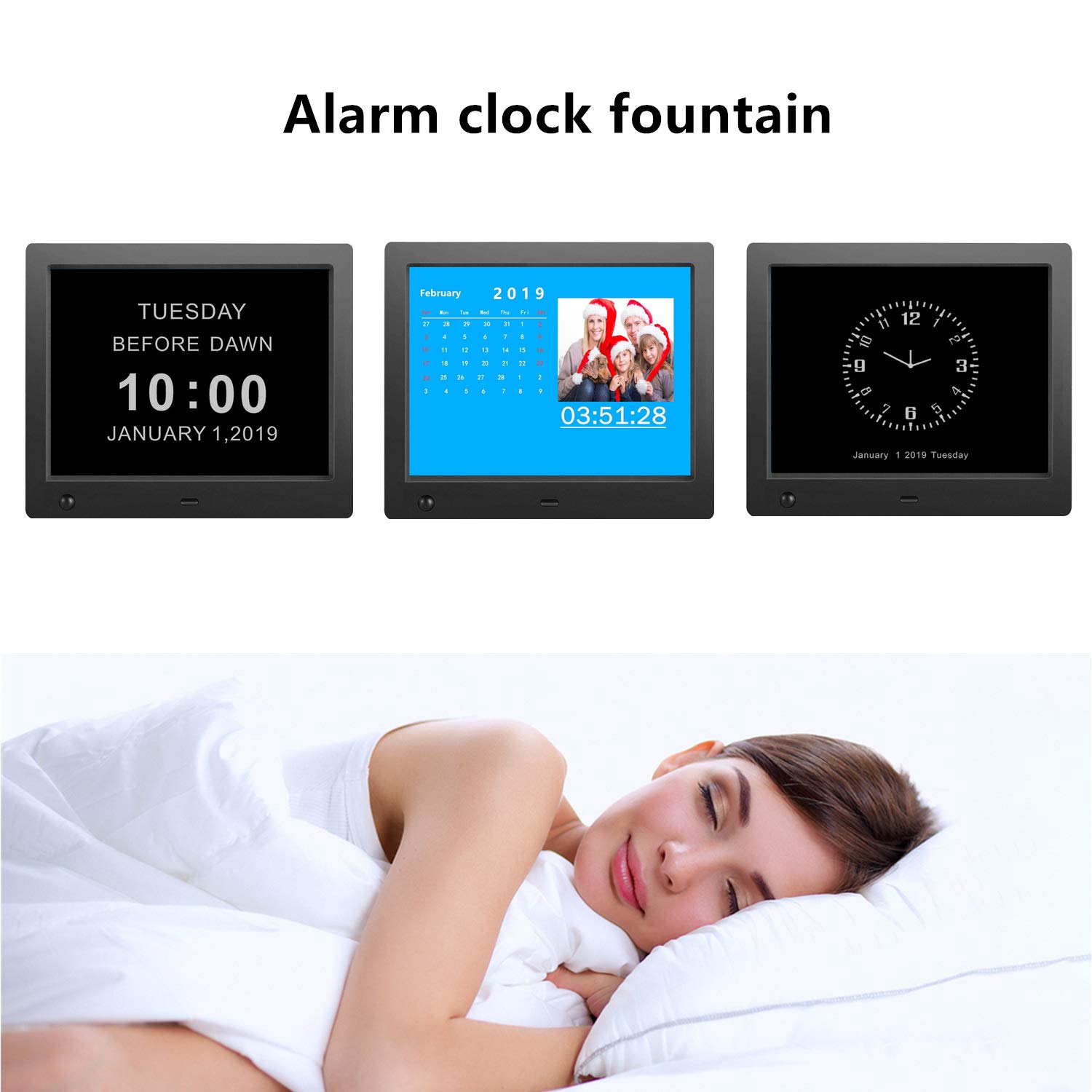 Digital Picture Frame 8 inch, Digital Photo Frame Video Player with Motion Sensor Smart Electronics Picture Frame High Resolution 1024x768 IPS LCD/1080P 720P /Stereo/MP3/Calendar/Time/Remote Control