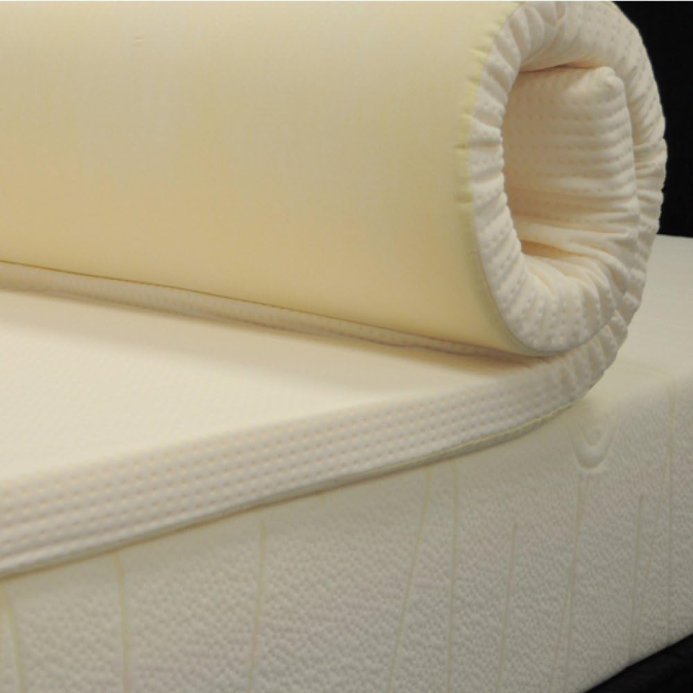 Memory Foam Warehouse - 4FT Small Double 5cm (2") 45kg - Memory Foam Mattress Topper - Including FREE Poly-Cotton Cover - 120cm x 190cm x 5cm