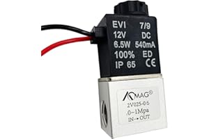 AOMAG® 1/8" NPT DC 12V Electric Solenoid Valve 2 Way Water Air Valve Normally Closed