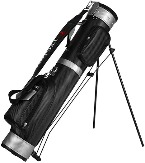 Amazon Co Jp ゴルフクラブバッグ 防水と防水ゴルフトラベルバッグpuゴルフバッグゴルフガンバッグ男性と女性のために置くことができます9クラブ 超軽量 大容量 コンパクトな収納 色 銀 サイズ 90 27 15cm スポーツ アウトドア