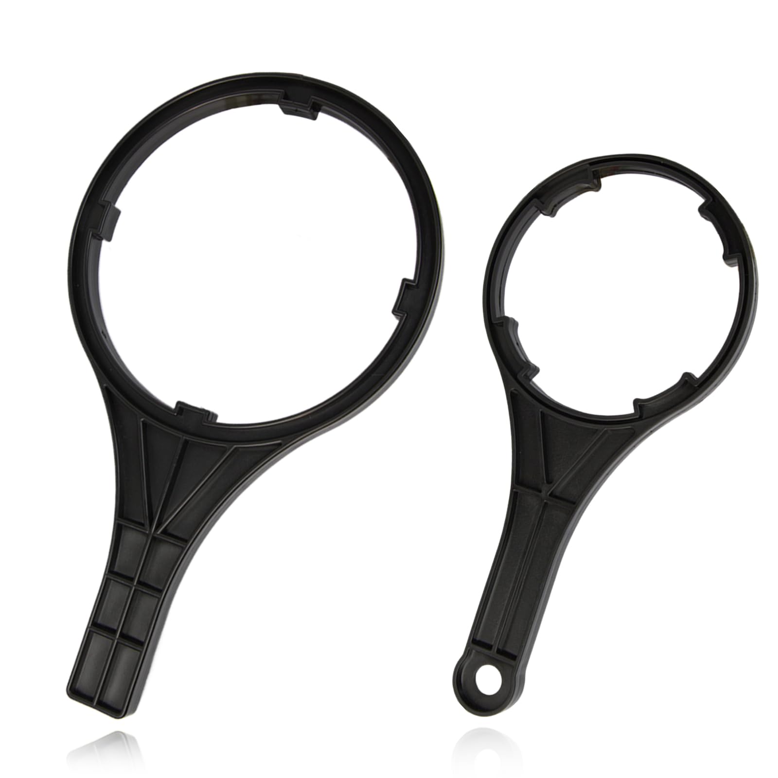 Photo 1 of 2 Pack Durable Water Filter Wrench, Designed for Big Blue Filter Wrenchs Replacement for 4.5"x 10", 4.5"x 20"& 2.5"x10" & 2.5"x20" Cartridges, 2 Sizes Water Filter Wrench for Whole House Filter
