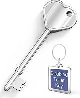 Mellbree Radar Key for Disabled Toilets UK with Key Ring view 1