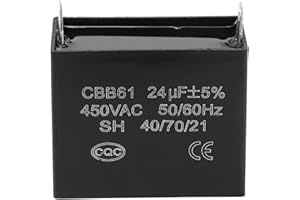 WALFRONT CBB61 Capacitor CBB61 Generator Capacitor, 24uf Starting Capacitor for 400/350/300/250VAC Brushless Gas and Generators