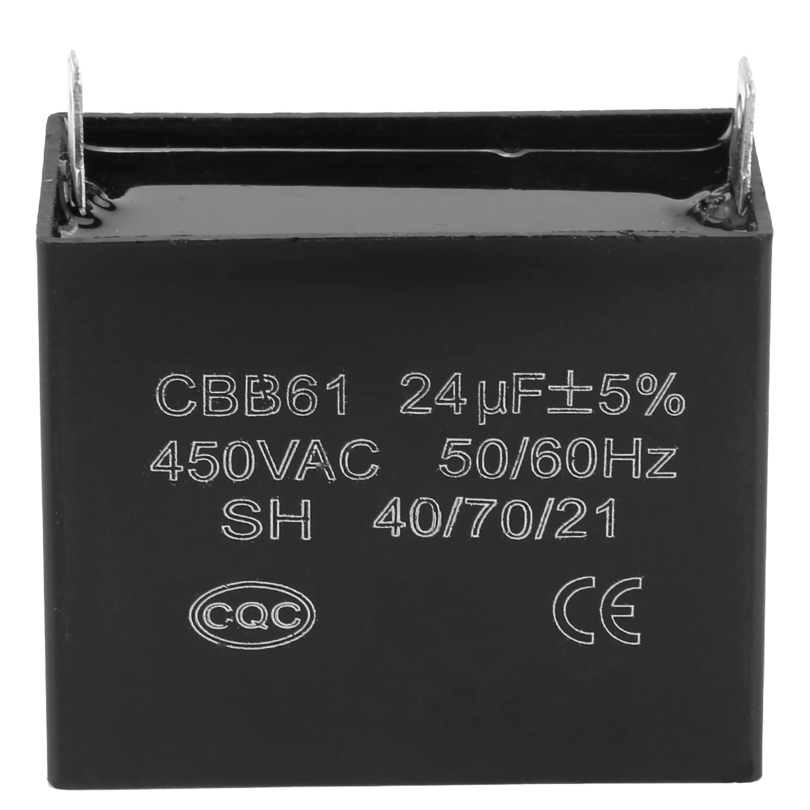 Photo 1 of CBB61 Starting Run Capacitor Generator 450V AC 24uF 50/60Hz for 400/350/300/250VAC UL/RU Listed