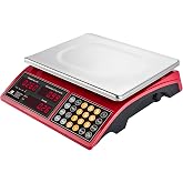 BROMECH 66lb Digital Commercial Kitchen Scale with Price Computing | Rechargeable Stainless Steel Food Scale for Meat, Produce, Fruit Vegetables Dual Display with Memory Function (Not for Trade)