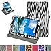 Verizon Ellipsis 10 Rotating Case,Mama Mouth 360 Degree Rotary Stand With Cute Lovely Pattern Cover For 10.1" Verizon Ellipsis 10 Android Tablet,Zebra Black