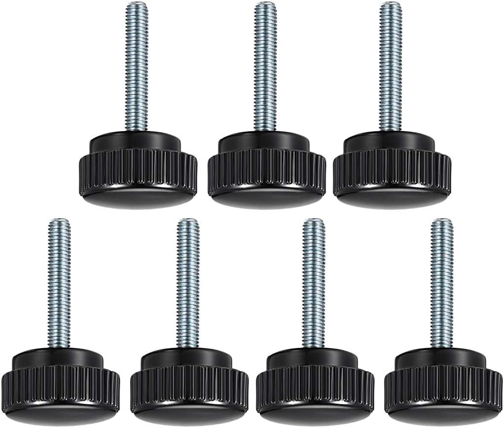 Boxonly Knurled Thumb Screw for Saw Drill Press Lathe and Routing Jigs Packaging Machinery Printing Equipment Clamping Knobs Grip Threaded Hand Bolt Knobs M8 x 40mm 7pcs