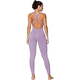 Sunzel Jumpsuits for Women Backless, Seamless Workout One Piece Bodycon Bodysuits, Butt Scrunch Leggings Unitard