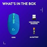 Logitech G305 Lightspeed Wireless Mouse HERO 12K 12000 DPI 99g Blue view 9