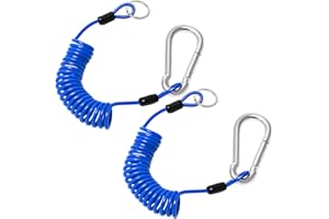 VIVBOO 2PC 6Ft Blue Trailer Breakaway Cable RV Brake Away Emergency Brake Cable