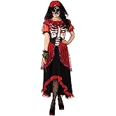 Rubies womens Opus Collection Day of the Dead Adult Costume Dress and Headpiece