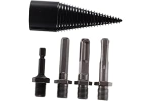 Artibetter 5pcs Wood Splitter Drill Bit Firewood Log Splitting Drill Bit Woodworking Tool