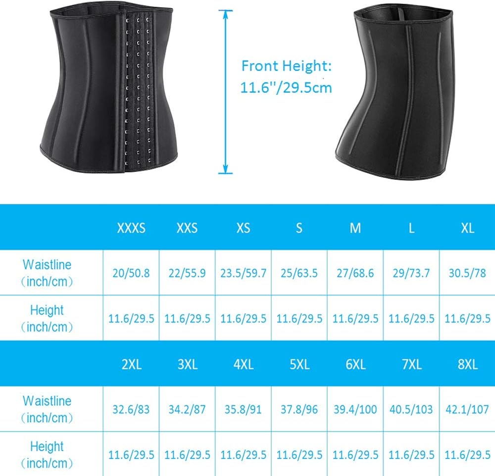 Waist Trainer for Women Corset Cincher Body Shaper Girdle Trimmer with Steel Bones Extender at  Women’s Clothing store