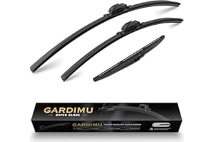 GARDIMU Front and Rear Windshield Wiper Blades, 3 Pcs Front and Back Windshield Wipers Blades Replacement for Hyundai Venue 2