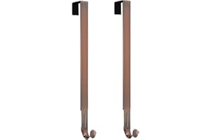 Haute Decor Adjustable Length Over The Door Wreath Hook and Hangers - 2 Pack- Oil Rubbed Bronze - Strong Holds up to 20 lbs. - Set of 2 Identical Wreath Hangers Included