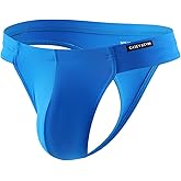Casey Kevin Men's Ice Silk Thongs Underwear Bulge Pouch G-Strings Brief Underwear for Men T-Back Bikini