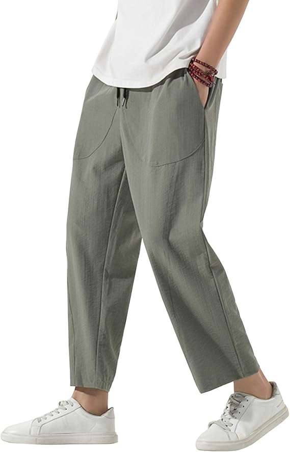 Amazon サルエルパンツ メンズ 9分丈 ワイドパンツ ゆったり 無地 調整紐 カジュアル 大きいサイズ M 3xl ロングパンツ 通販