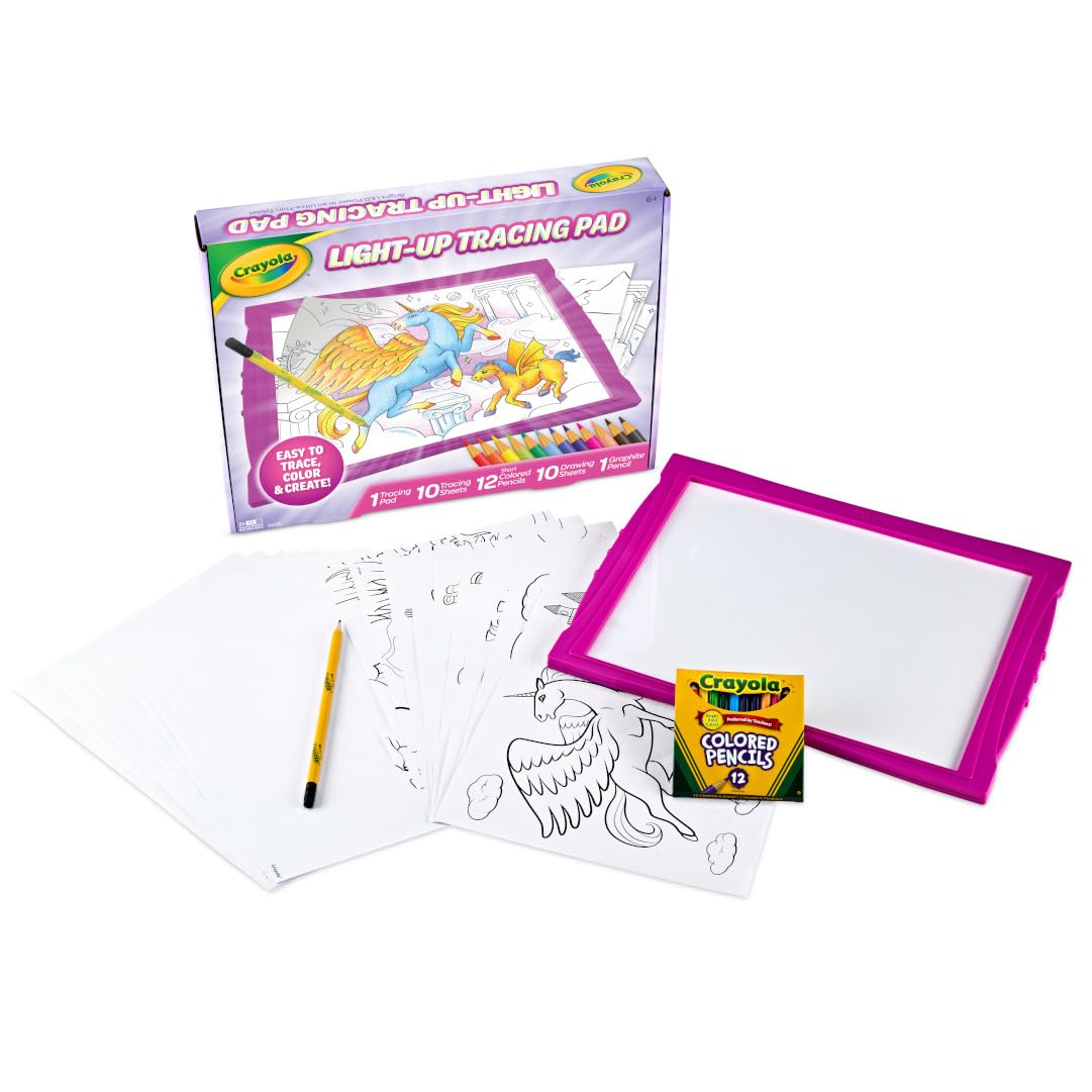 Photo 1 of Crayola Light Up Tracing Pad - Pink, Art Kit for Kids, Kids Toys & Games, Light Box, Gifts for Girls & Boys, 6+ [Amazon Exclusive]